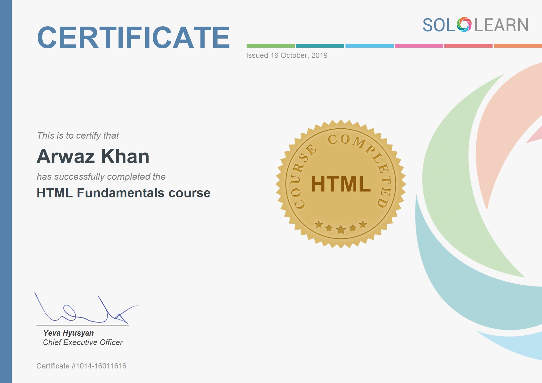 HTML Fundamentals Course (Sololearn)